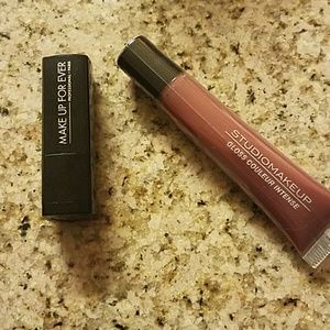 Makeup Forever lipstick & Studio makeup gloss